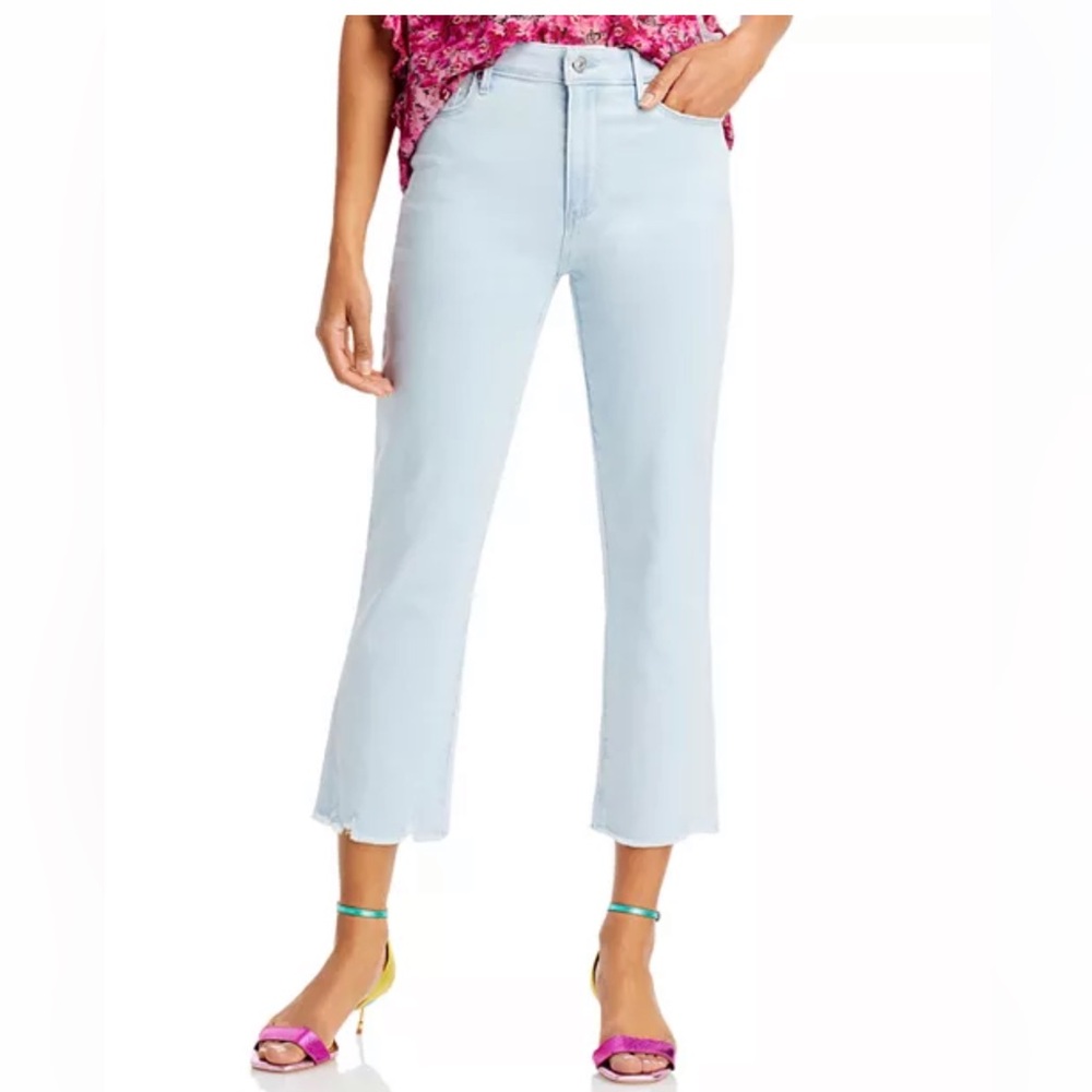 PAIGE Cindy Crop Ankle Jeans with Raw Hem